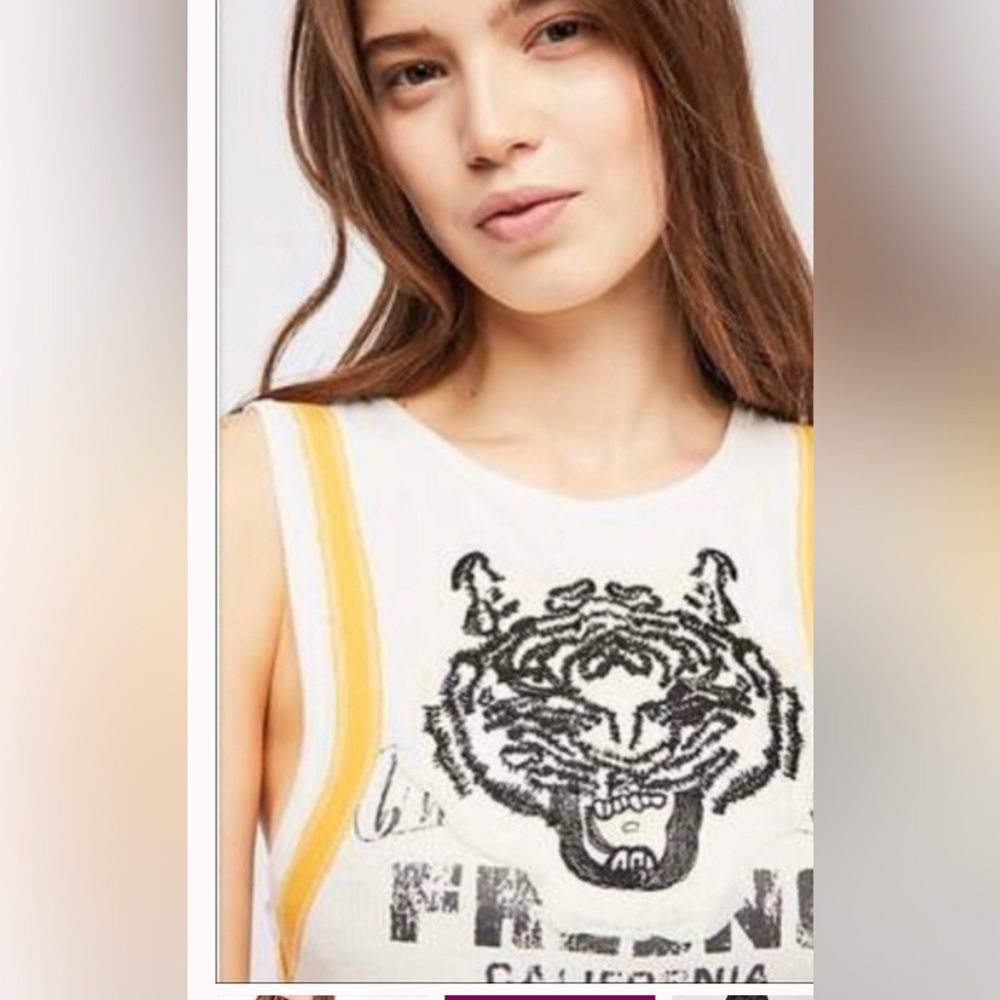 Free People Mini Moto Tank L NWT white - Picture 2 of 11
